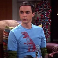 Maglietta Ufficiale The Big Bang Theory "73" - Colore Blu, Taglia Small - 100% Cotone