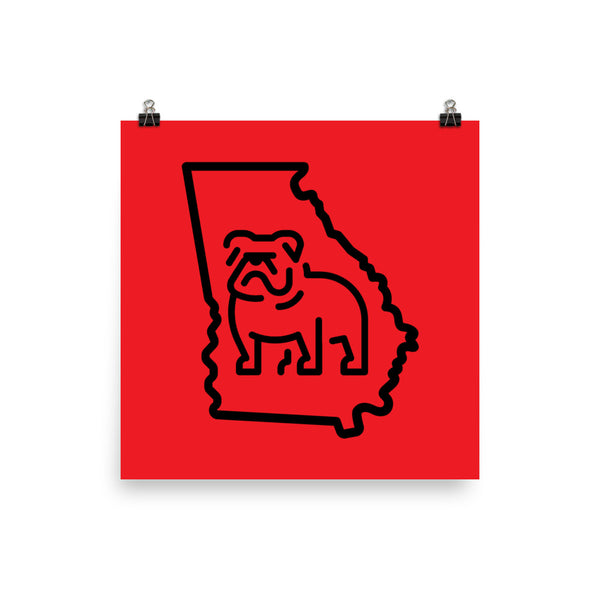 Georgia Bulldog Art Print