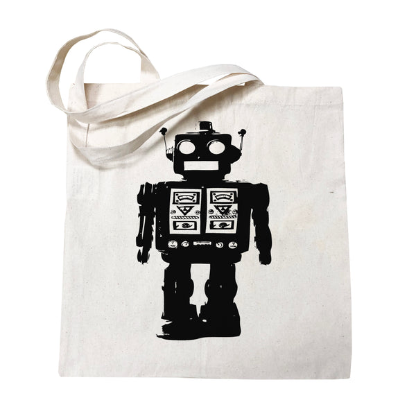 Futuristic Robot Tote Bag