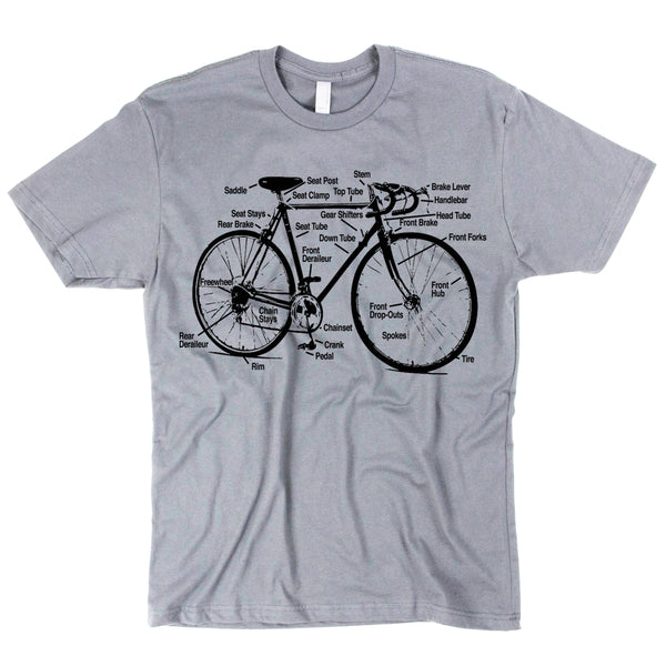 Racing Bike Diagram Unisex T-Shirt